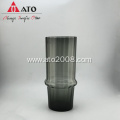 Smoky color Gray flower Glass Vase
